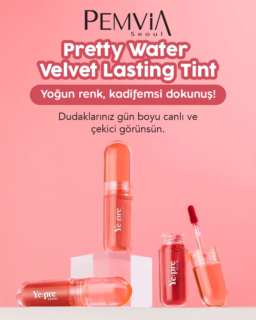 Korean lip-product creative used in campaigns managed for Pemvia Seoul