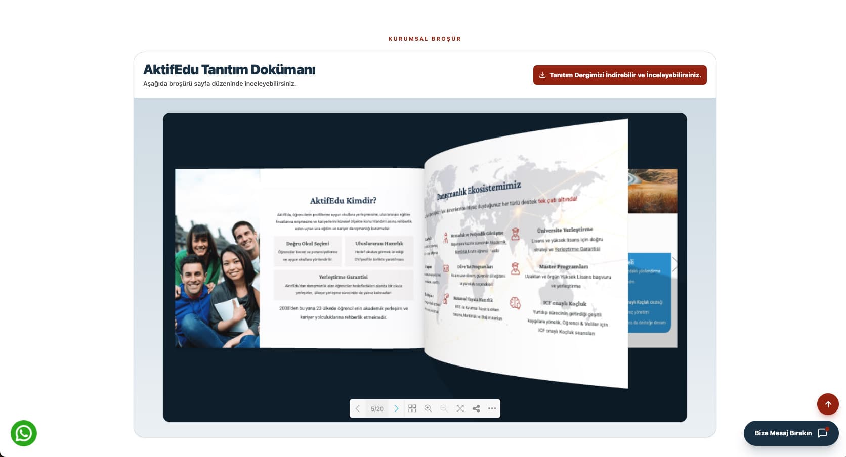 AktifEdu corporate brochure section