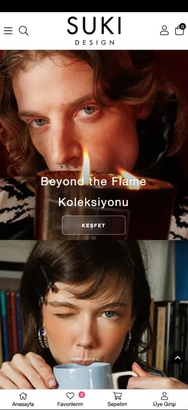 Suki Design responsive mobile store home page